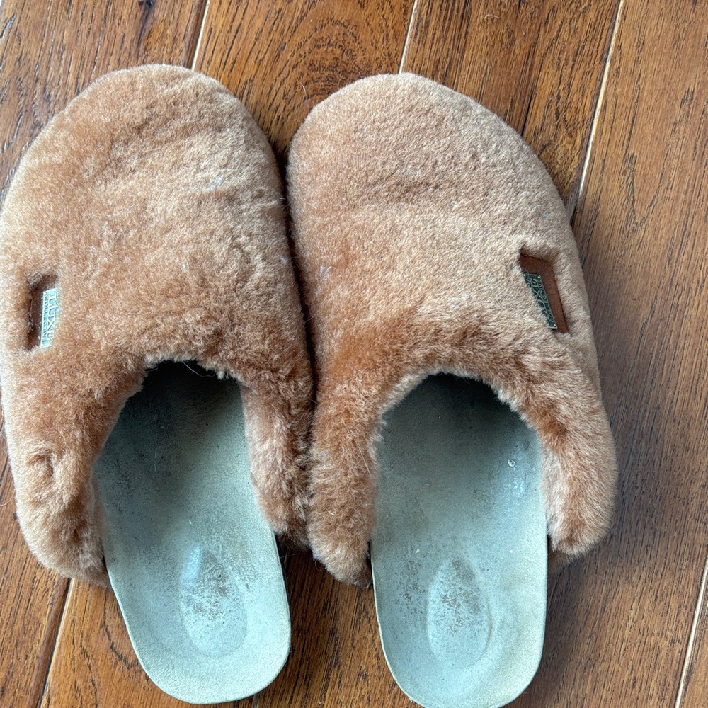 Australia Luxe Collective Tan Faux Fur Mule